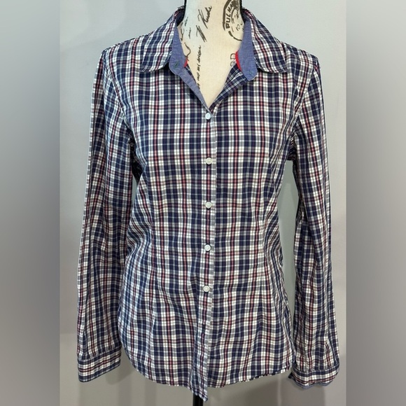 ❤️❤️Tommy Hilfiger Women’s Plaid Shirt - Size M -❤️ ❤️ - Picture 3 of 9
